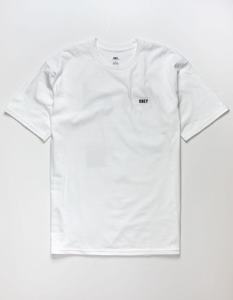 OBEY Torn Icon Mens White T-Shirt - WHITE - 378983150