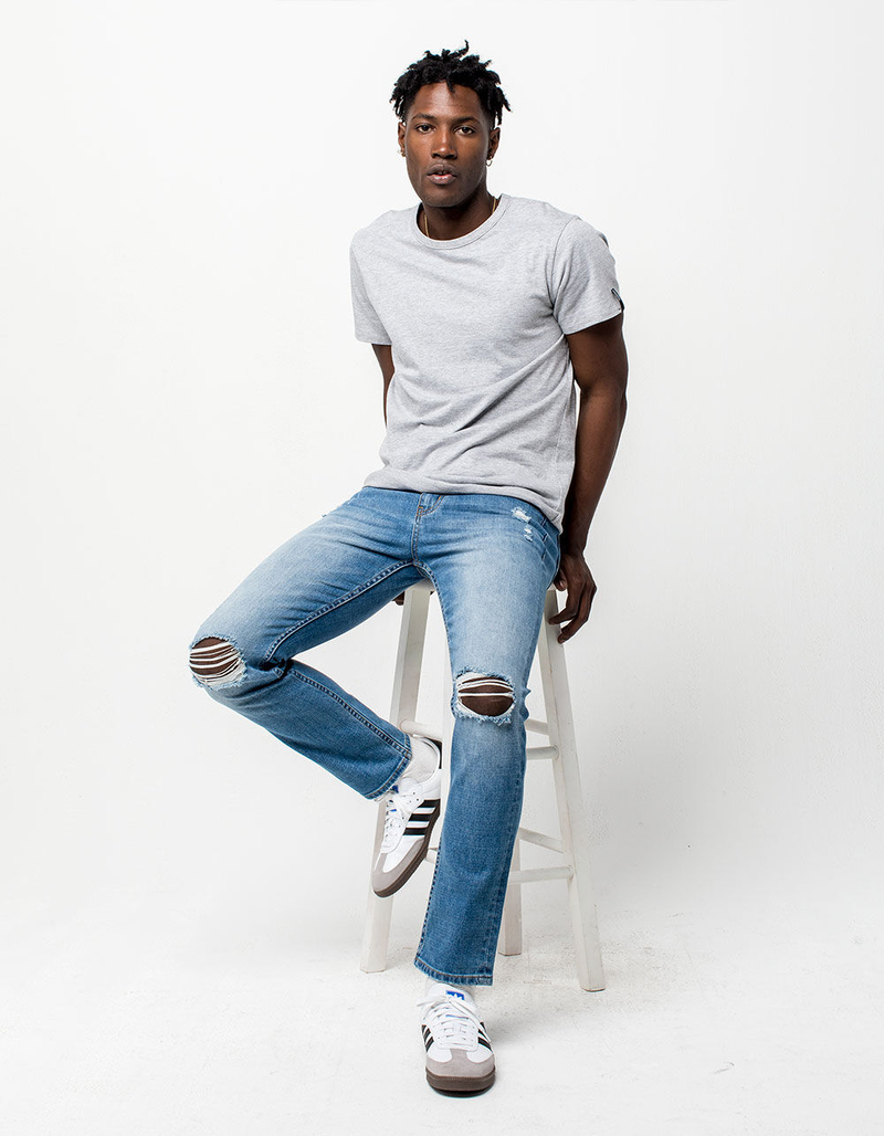 RSQ London Ripped Mens Skinny Jeans image number 1