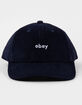 OBEY Lowercase 6 Panel Corduroy Strapback Hat image number 2