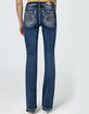 MISS ME Fleur De Lis Womens Bootcut Jeans image number 2