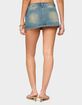 EDIKTED Mixed Buttons Denim Mini Skort image number 3