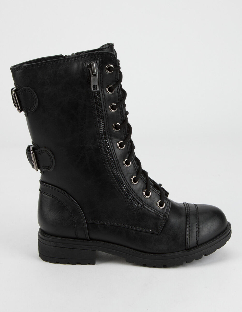 SODA Buckle Girls Combat Boots image number 0