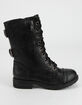 SODA Buckle Girls Combat Boots image number 1