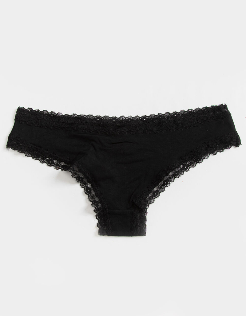 FULL TILT Lace Trim Cheeky Boyshorts image number 1