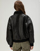 BDG Urban Outfitters Leon Womens Faux Leather Bomber Jacket image number 4