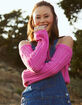 RSQ Womens Linear Stitch Off The Shoulder Sweater image number 1