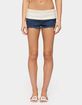 EDIKTED Contrast Foldover Denim Micro Shorts image number 1