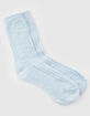 FULL TILT Marled Womens Blue Crew Socks image number 1