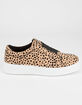 QUPID Elastic Womens Cheetah Slip-On Shoes image number 1