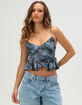 FULL TILT Ruffle Mesh Womens Cami image number 1