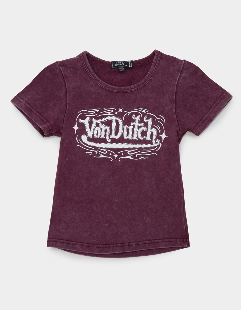 VON DUTCH Logo Girls Washed Tee image number 1