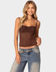 EDIKTED Elina Sheer Mesh Bra Top image number 1