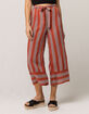 SKY AND SPARROW Stripe Womens Crop Pants image number 1