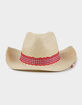 Multi Fruit Charm Straw Cowboy Hat image number 3