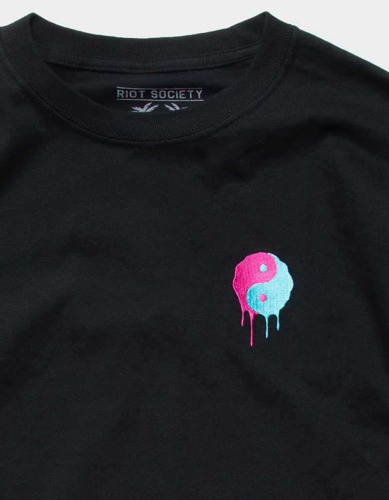 RIOT SOCIETY Yin Yang Drip Embroidered T-Shirt image number 2
