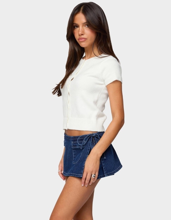 EDIKTED Coreen Button Up Knit Cardigan Alternative Image