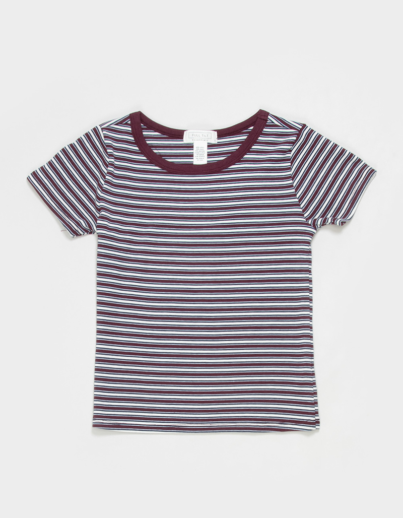 FULL TILT Essentials Girls Stripe Ringer Tee image number 0