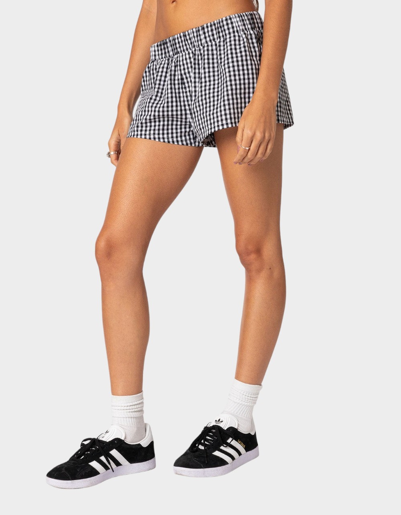EDIKTED Gingham Boxer Shorts image number 2