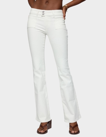 EDIKTED Mattea Low Rise Flared Jeans Primary Image