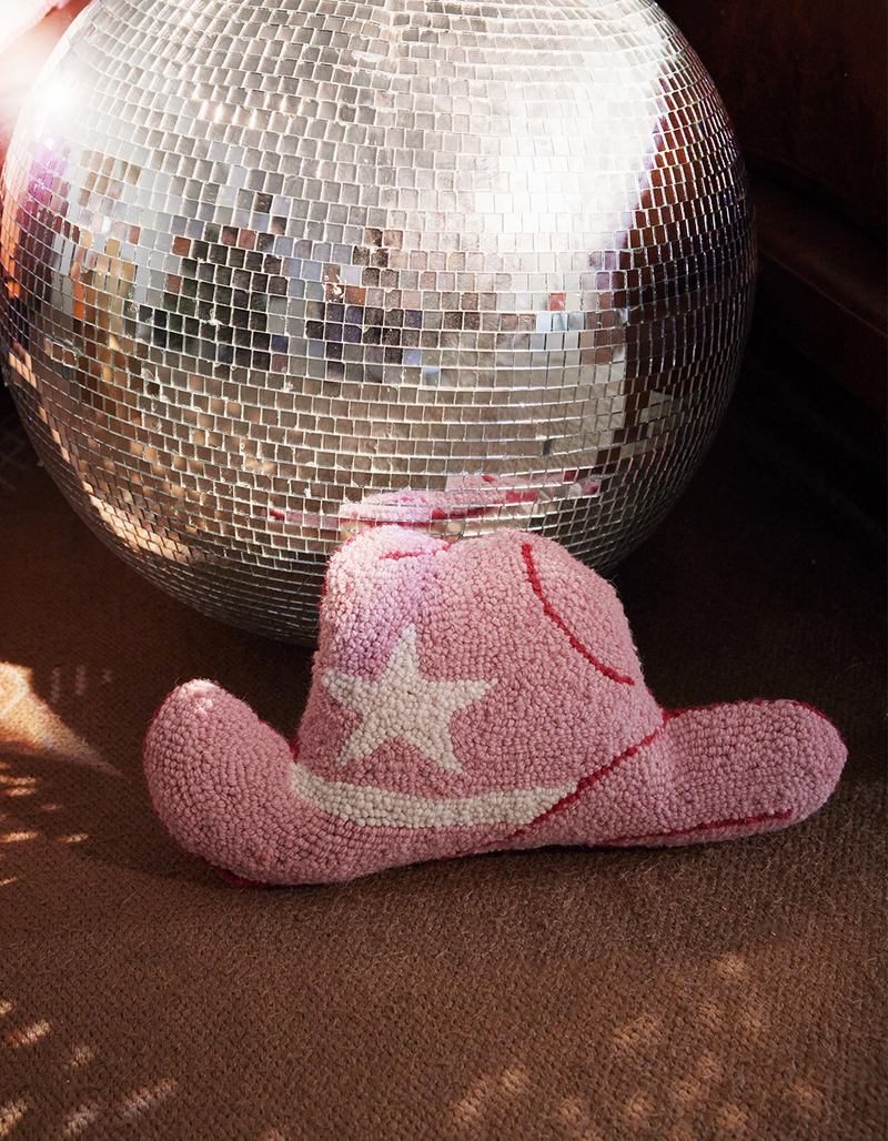 Cowboy Hat Wool Hook Pillow image number 1