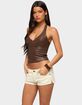EDIKTED Vaya Studded Faux Leather Halter Top image number 2