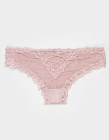 FULL TILT Polka Dot Lace Trim Bikini Panties Alternative Image