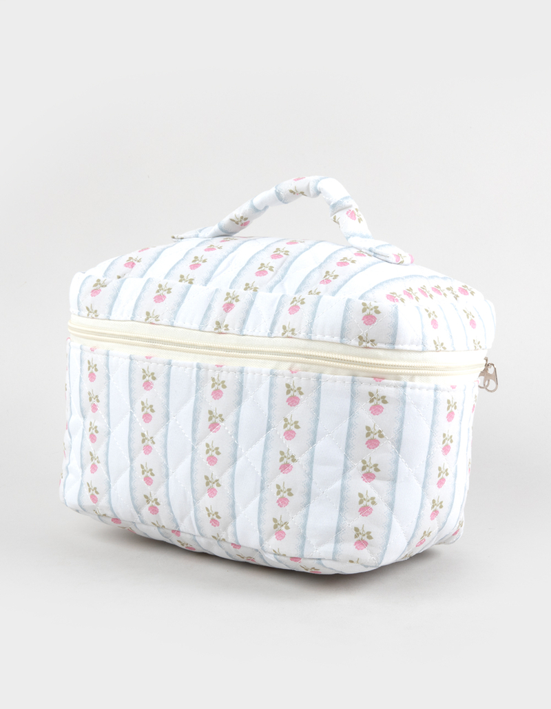 TILLYS Quilted Stripe Cosmetic Bag image number 1
