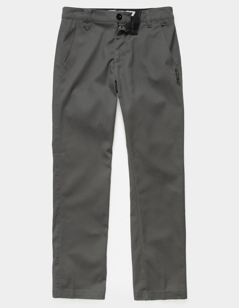 GROM Ride Right Boys Charcoal Stretch Pants image number 0