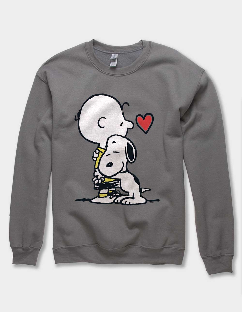 PEANUTS Snoopy Charlie Hug Unisex Crewneck Sweatshirt image number 0