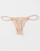 FULL TILT Lace Loop Waist Nude Womens Thong image number 2