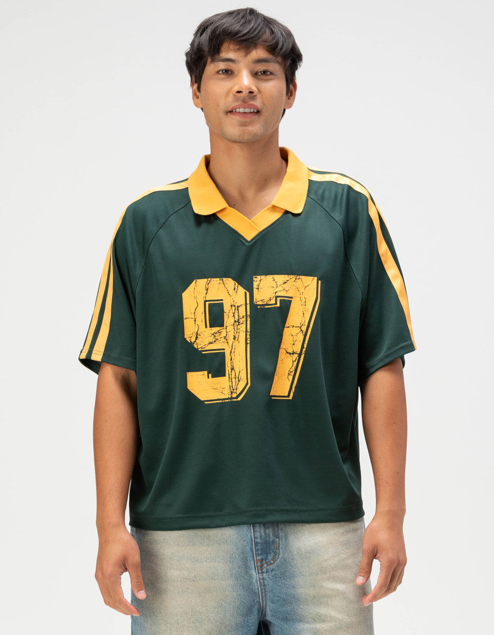 RSQ Mens Cropped Soccer Jersey - GREEN | Tillys