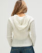 LOVE TREE Womens Zip-Up Hooded Cable Knit Sweater image number 4