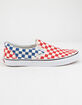 VANS Checkerboard Classic Slip-On Red & Blue Shoes image number 1