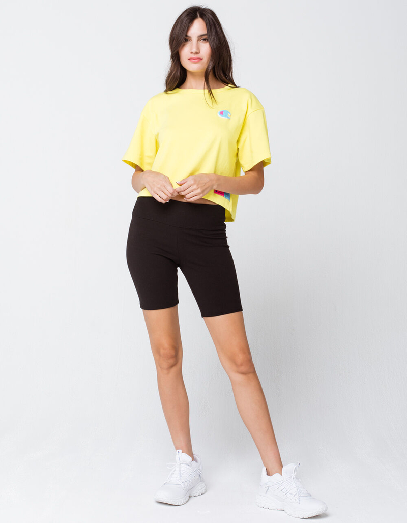 CHAMPION Heritage Yellow Womens Crop Tee image number 3