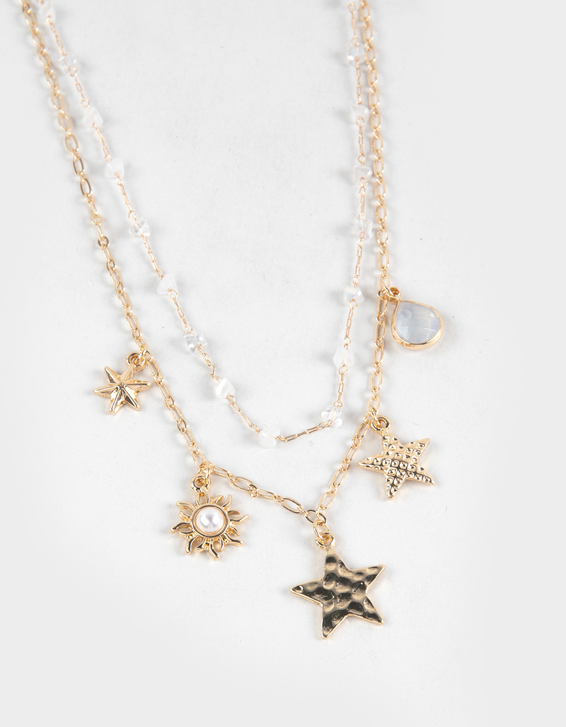 FULL TILT Celestial Star Sun Layered Necklace image number 1