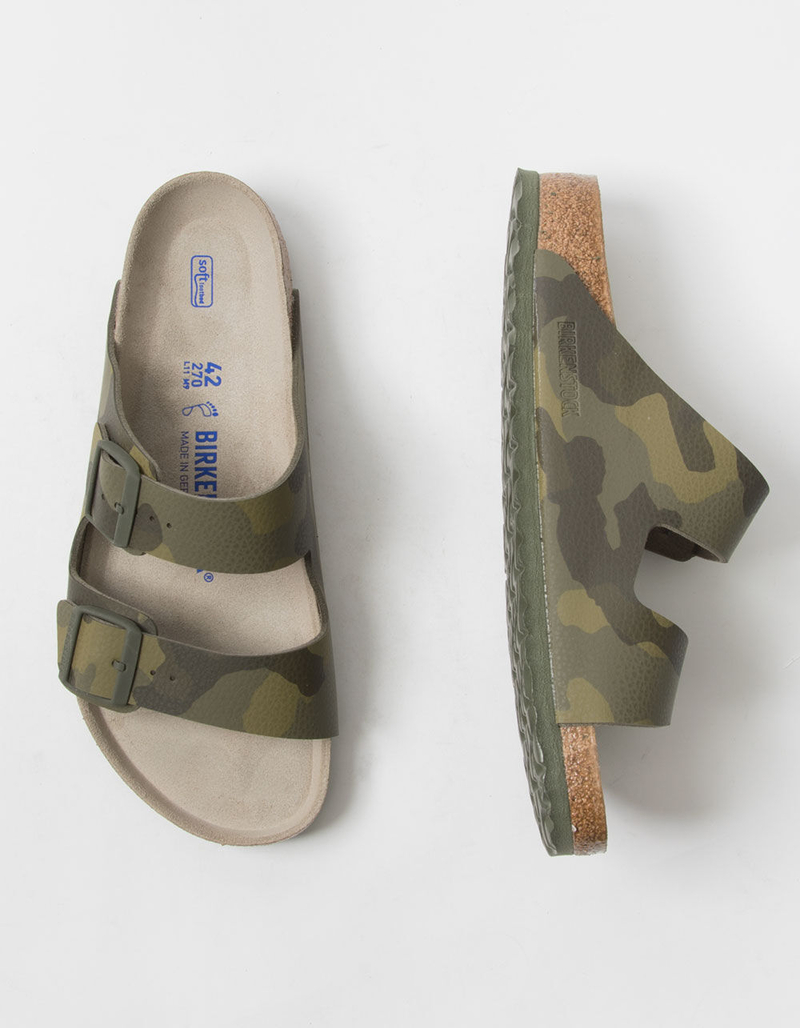 BIRKENSTOCK Arizona Soft Footbed Mens Desert Soil Camo Green Sandals image number 4