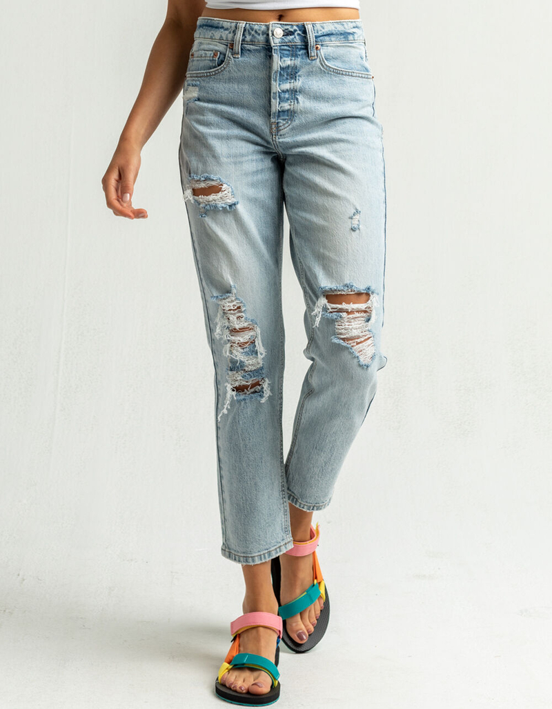 DAZE The Original Womens High Rise Mom Jeans image number 2