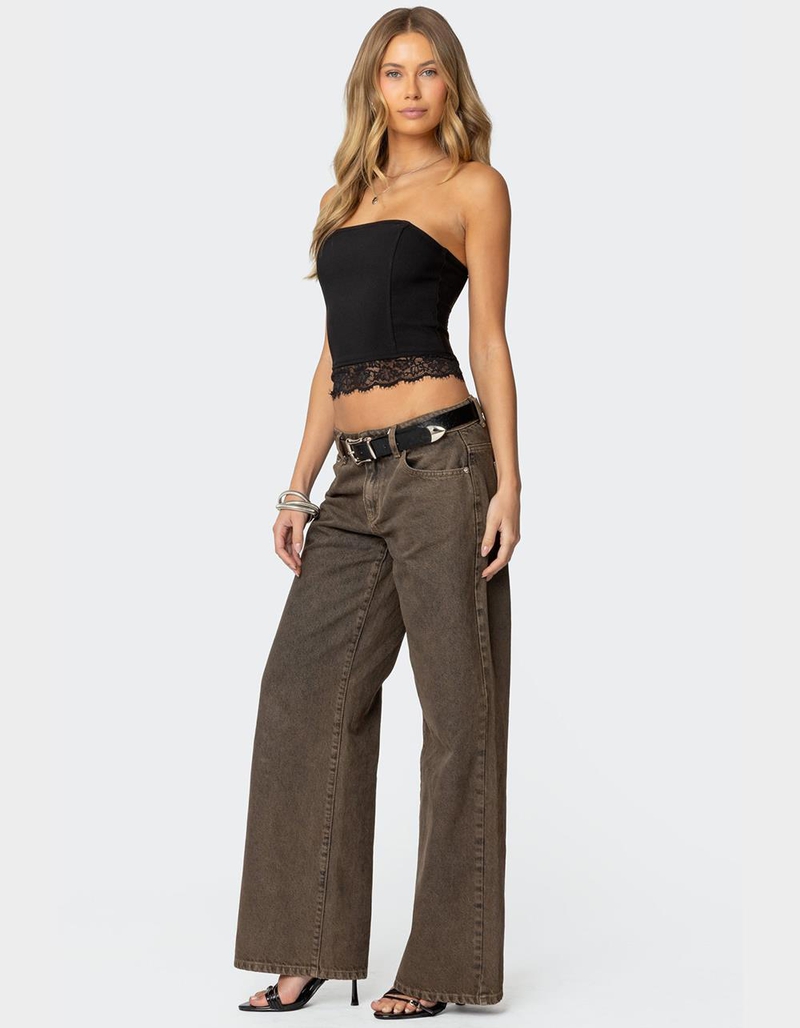 EDIKTED Elaina Lacey Strapless Corset image number 3