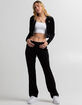 JUICY COUTURE Bling Womens Velour Cropped Track Jacket image number 6