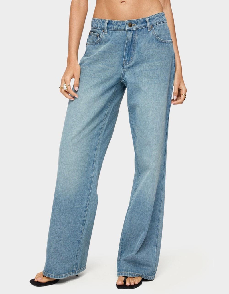 EDIKTED Raelynn Washed Low Rise Jeans image number 0