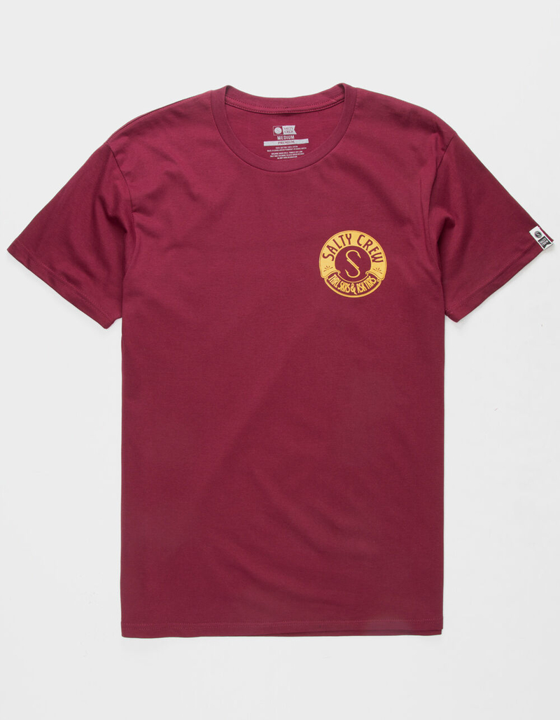SALTY CREW Stowaway Burgundy Mens T-Shirt image number 1