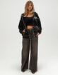 TRUE RELIGION Winged Heart Applique Womens Zip-Up Boyfriend Hoodie image number 4