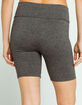 FULL TILT High Waisted Womens Charcoal Biker Shorts image number 3