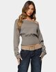 EDIKTED Carmela Iridescent Button Off Shoulder Sweater image number 2