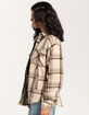 RSQ Womens Tonal Woven Plaid Shacket image number 4