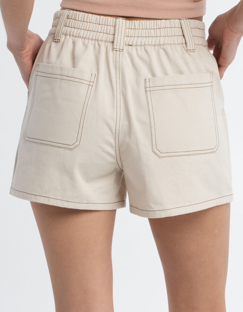FULL TILT Womens Ecru Utility Shorts image number 3