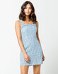 SKY AND SPARROW Square Neck Ditsy Structured Dress image number 2