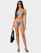 EDIKTED Preppy Plaid Triangle Bikini Top image number 2