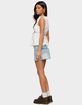 EDIKTED Emree Distressed Denim Mini Skirt image number 4