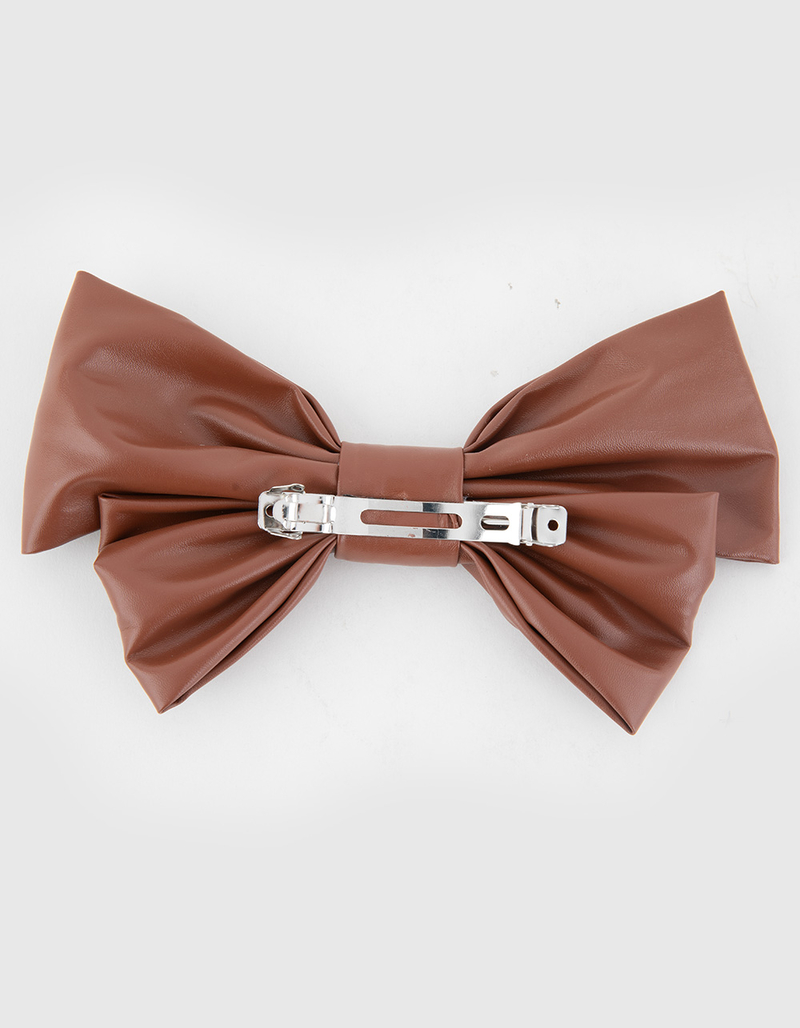 FULL TILT Oversized Faux Leather Bow image number 1